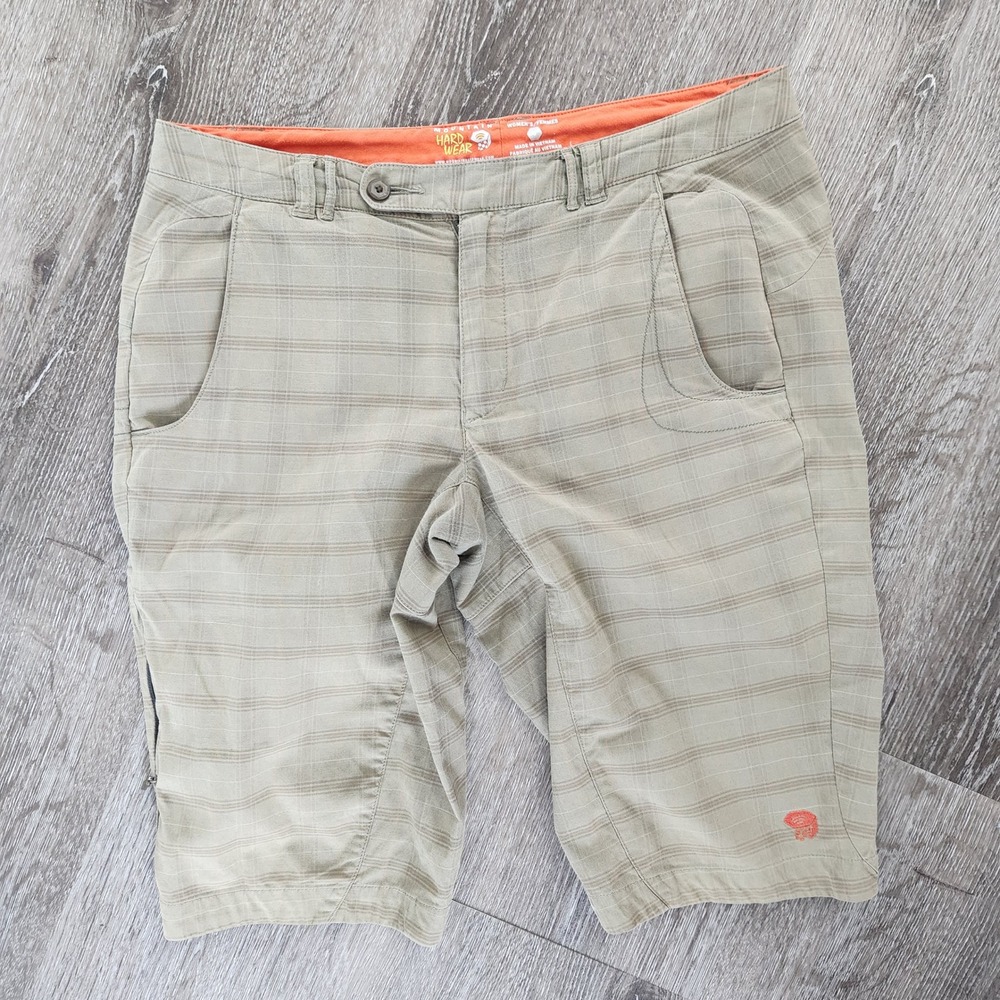 Mountain Hardwear Womens Plaid Hiking Shorts Size 6 Outdoor Trail Active